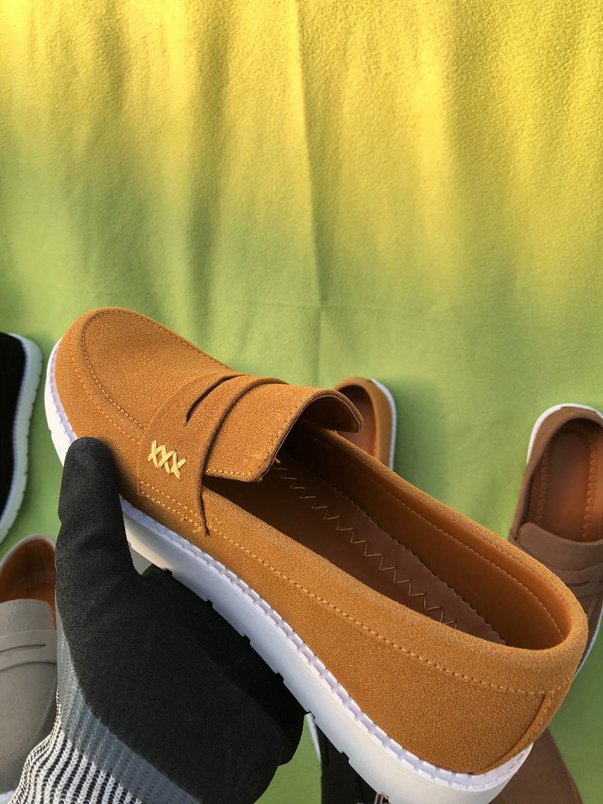 Premium Suede Loafers Mustard (Medicated Sole)