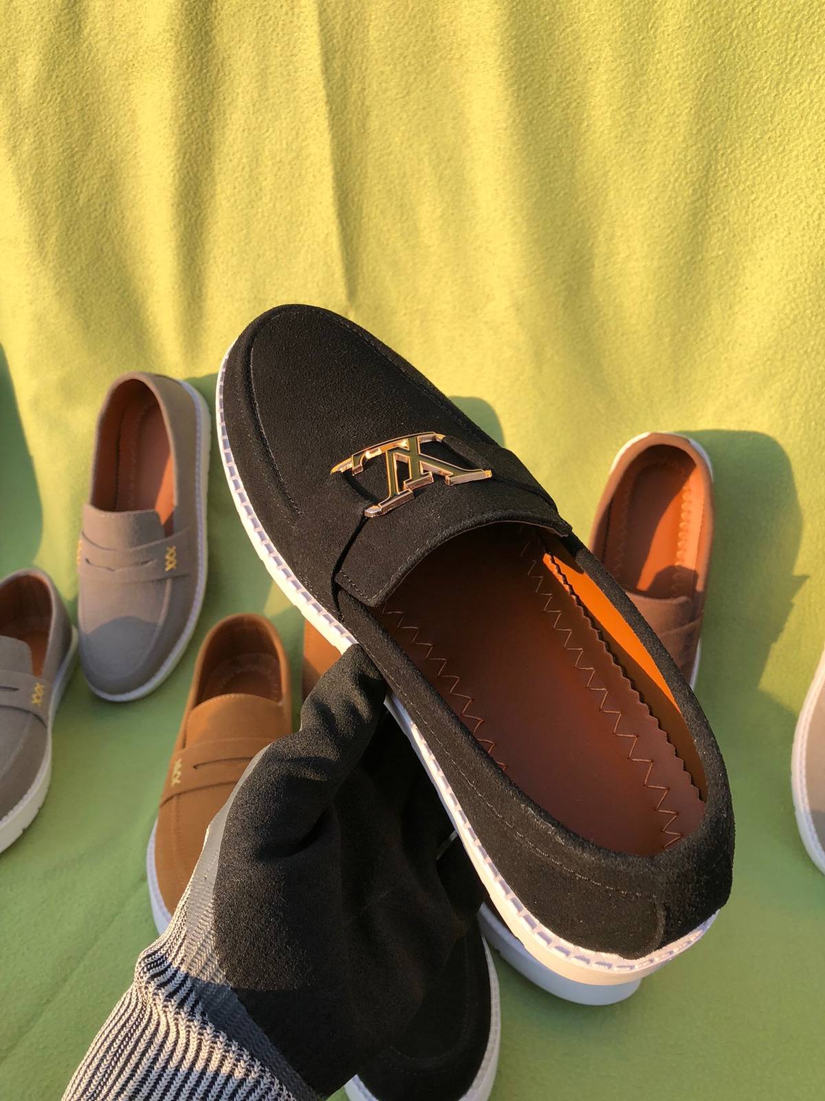 Premium LV Suede Loafers Black (Medicated Sole)