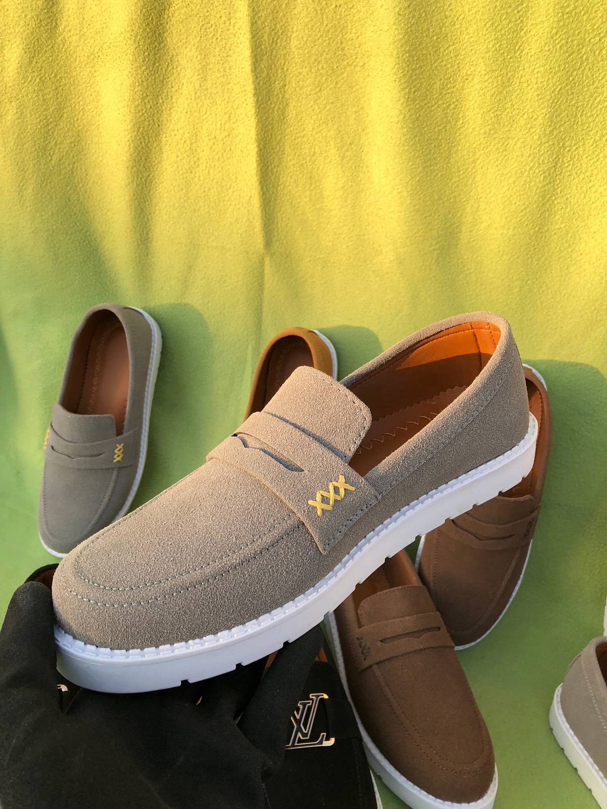 Premium Suede Loafers Gray (Medicated Sole)