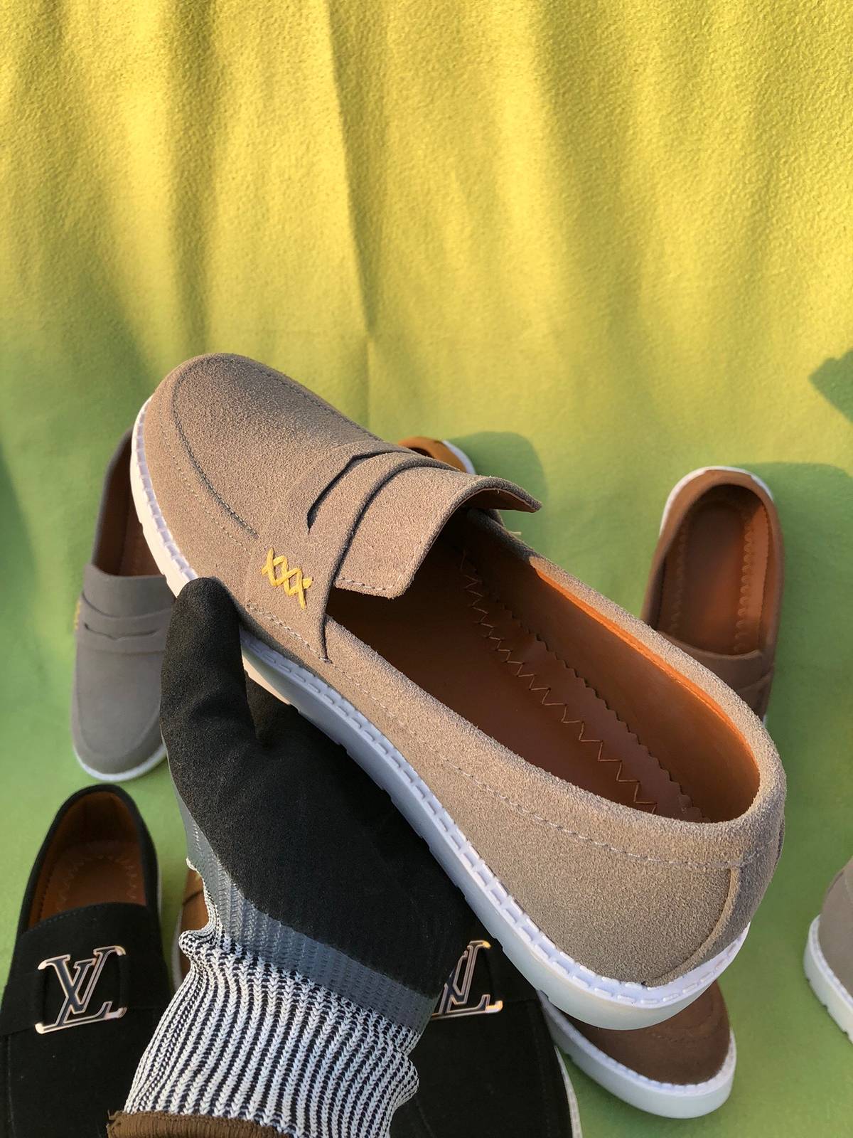 Premium Suede Loafers Gray (Medicated Sole)