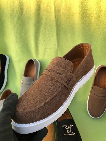 Premium Suede Loafers Brown (Medicated Sole)