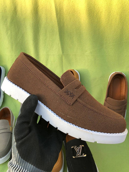Premium Suede Loafers Brown (Medicated Sole)