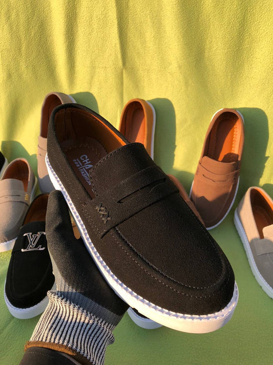 Premium Suede Loafers Black (Medicated Sole)