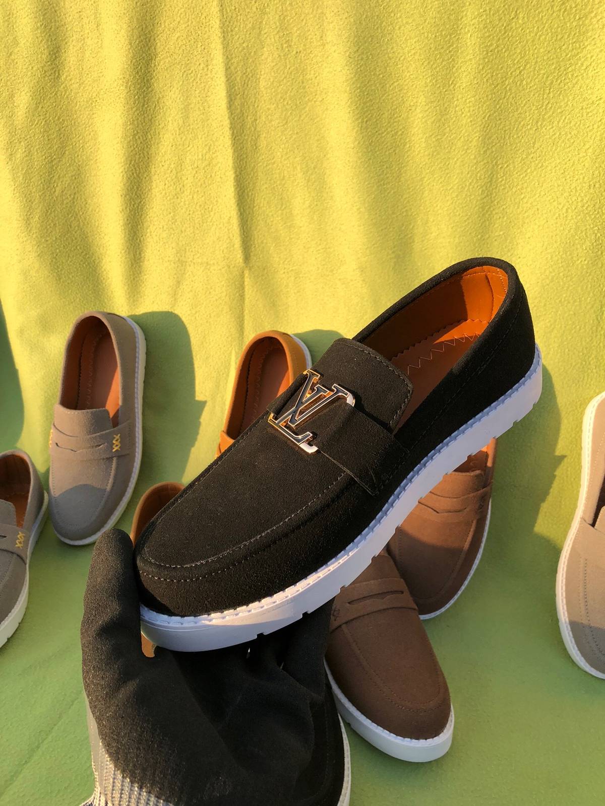 Premium LV Suede Loafers Black (Medicated Sole)